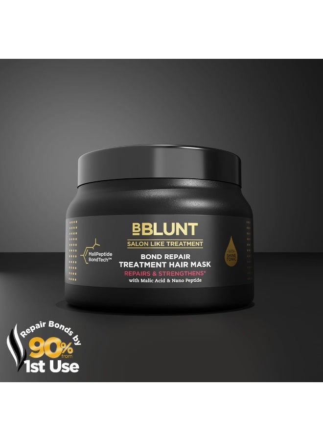 BBLUNT Bond Repair Treatment Hair Mask - 250Grams Repairs Damaged Bonds By 90% In 1 Use | Powered With Malipeptide Bondtech | Recommended By Hair Experts - Image 2